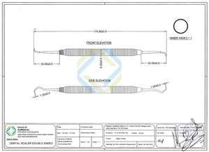 Détartreur dentaire avec double extrémité Hallow Source d'alimentation manuelle Base d'instrument chirurgical en acier inoxydable - Product Image 3