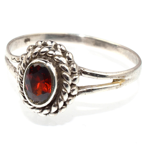 Anillos de plata de ley 925 con forma ovalada, joyería de plata 925 con forma de granate, venta al por mayor - Product Image 3