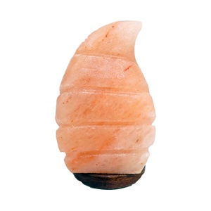 โคมไฟเกลือหิมาลายันแกะสลักที่ดีที่สุดทำด้วยมือใบเค็มสำหรับตกแต่งห้องและธุรกิจฟอกอากาศ - Product Image 1