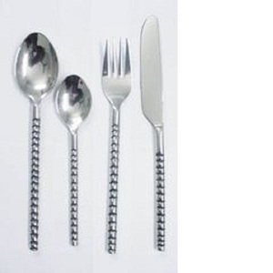 ชุดช้อนส้อมสเตนเลสสตีลเป็นมิตรต่อสิ่งแวดล้อมพร้อมที่จับบิดเครื่องใช้ที่ได้รับการรับรองจาก CIQ - Product Image 1