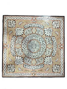 Table arabe en acier noir B168, Table avec haut coloré en laiton - Product Image 2