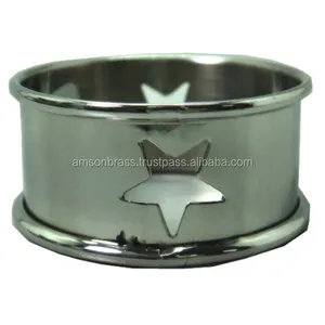 Anneau de tissu unique en métal aluminium Restaurants Home Royal Dinner Tableware Ronds de serviette Rond de serviette en métal fantaisie - Product Image 1