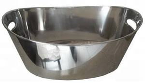 NJO, bañera de fiesta de bebidas de acero inoxidable ovalada portátil, Enfriador de hielo de cobre sostenible para accesorios de Bar - Product Image 2