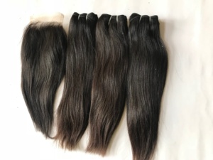 Extensiones de Cabello Humano Remy Virgen de Alta Calidad, Suaves al Tacto, Estilo Ondulado Rizado Natural de Templo Indio, Trama Doble a Máquina - Product Image 3