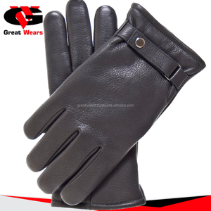 Vente chaude hommes hiver gants en cuir doublure en cachemire écran tactile neige moto conduite gants d'équitation Sports de plein air cyclisme - Product Image 1