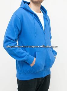 เสื้อฮู้ดผ้าฟรีซ95คอตตอน5สำหรับผู้หญิง,สแปนเด็กซ์พิมพ์โลโก้มีซิปแบบธรรมดาดีไซน์แบบกำหนดเองสีน้ำเงิน - Product Image 5