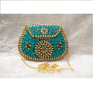 Bolso de Mano Metálico para Dama, Modelo LV1099, Nuevo, Artesanal - Product Image 1