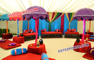 Haoyan — décor de fonction Mehndi, décoration de scène avec jeu de balançoire, décoration de scène de mariage indien - Product Image 3