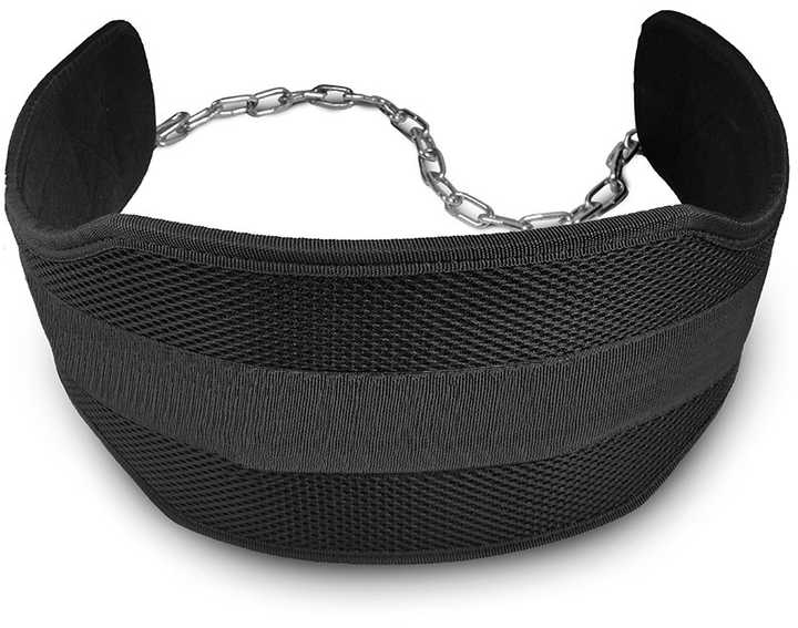 GAF Unisex Neoprene Dip Belt Weightlifting Gym Support Straps with Gel Wraps Chain Double Fit for Weightlifting Training