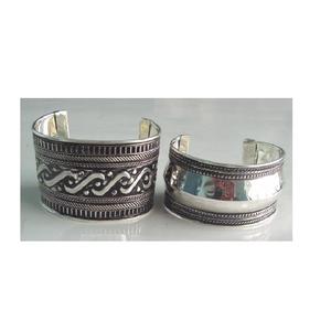 กำไลข้อมือทองเหลืองชุบเงินโบราณ เครื่องประดับโลหะอินเดีย สำหรับผู้หญิงและเด็กผู้หญิงทุกวัย - Product Image 2