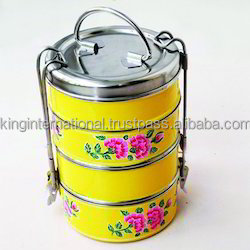 Lunch <b>Boxes</b> Tin <b>Metal</b> Vintage <b>Storage</b> <b>Boxes</b> - Product Image 2