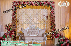 งานแต่งงานที่สวยงามเทียนกลับผนังอินเทรนด์ภาษาอังกฤษเทียน Wall Designer งานแต่งงานเวทีผนังเทียน - Product Image 2