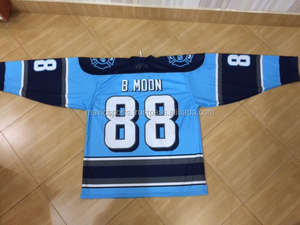 Camiseta de hockey sobre hielo para hombres adultos de diseño personalizado con impresión de transferencia de calor - Product Image 3