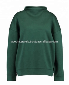 Nueva llegada barato elegante mujer polar 100% algodón sin mangas sudaderas con capucha en blanco al por mayor, nueva sudadera transpirable Sudadera con capucha verde - Product Image 3