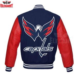 Vestes pour hommes manches en cuir personnalisées vestes Letterman blousons bombardiers en laine/vestes universitaires personnalisées/vestes de Collage de laine - Product Image 4