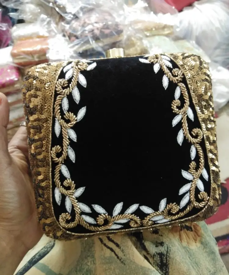 Indah tas clutch buatan tangan bordir untuk wanita tas Clutch desainer tas tangan malam untuk wanita dengan harga rendah dengan kerajinan mewah