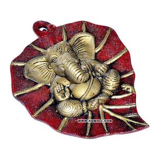 Mural Grande de Ganesha Rojo para Colgar en la Pared, Escultura Religiosa India para Bodas, Técnica de Fundición en Aluminio para Decoración del Hogar, Venta al por Mayor - Product Image 1