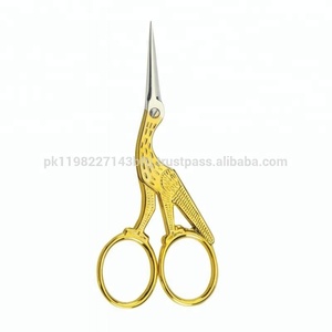 Ciseaux à cuticules en acier inoxydable plaqué or pour droitiers - Style grue durable - Product Image 2