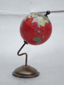 Globe de bureau avec base antique en laiton - Product Image 4