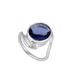 Véritable pierre précieuse de quartz bleu Bague de designer en argent sterling 925 massif Fabricant de bijoux faits à la main Grossiste CASA DE PLATA - Product Image 2