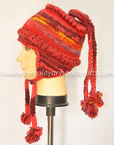 Handmade <strong>Peruvian</strong> <strong>Alpaca</strong> Chullo, Earflap Beanie. HHWTH 0011 E - Product Image 2
