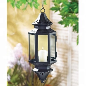 Farol Decorativo Rectangular de Hierro Negro con Técnica de Soldadura para Uso en el Hogar y Bodas - Product Image 3