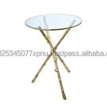 Bandeja de latón moderna mesa auxiliar hecha a mano para uso versátil dormitorio escuela Hotel Hospital granja taller apartamento supermercado - Product Image 5