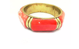 Elegant Vintage Style Fashion Bracelet Beautiful Brass and Bone <b>Bangle</b> Vintage Beautiful Brass and Bone <b>Bangle</b> Bracelet - Product Image 2