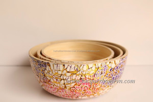 Hot Selling Metallic Lacquer Bowls, <b>Coconut</b> <b>Shell</b> Bowls from Vietnam, Yellow color lacquer <b>coconut</b> bowl - Product Image 6