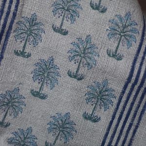 บล็อกสีเทาลายพิมพ์ผ้าฝ้ายโยนผ้าห่มสำหรับตกแต่งบ้านขายส่งโยนสำหรับตกแต่งห้องนั่งเล่น - Product Image 2