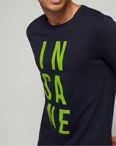 Camiseta de algodón y poliéster para hombre, con llamativa Impresión de letras - Product Image 4