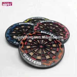 Nieuwigheid Kleurrijke Custom Grafische Dartbord Plastic Promotionele Onderzetters