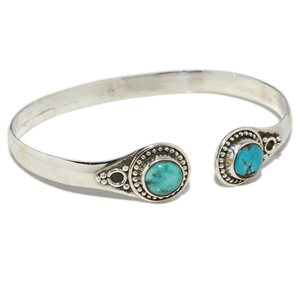 Bracelets en argent sterling 925 vert turquoise virtuel, bijoux indiens en argent, bijoux en argent frais, cadeau chrétien bohème, mariage - Product Image 2