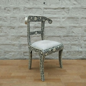 Silla de comedor portátil moderna con incrustaciones de hueso - Product Image 5