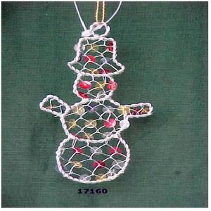 Juguetes colgantes de pared de Navidad de latón Forma de colgantes de Navidad Hacer de alambre y cuentas - Product Image 2