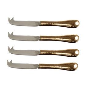 Rebanadora decorativa de queso, hoja plateada, juego de queso de acero inoxidable con hojas de oro rosa y mango de tallo - Product Image 2