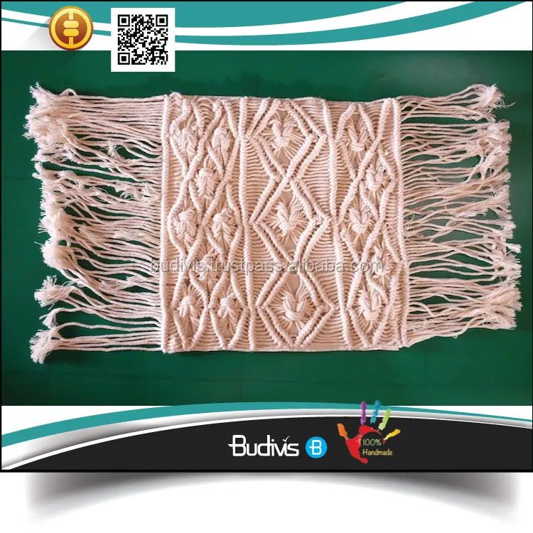 Funda de almohada de macramé Bali, cojín decorativo bohemio hecho a mano