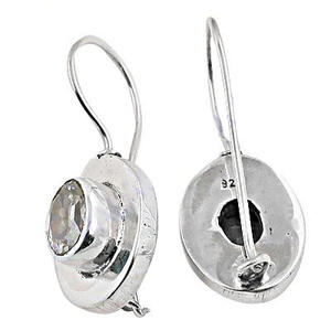 ต่างหูเงินธรรมดาพร้อมอัญมณี925ต่างหูเงินต่างหูที่สมบูรณ์แบบ - Product Image 2