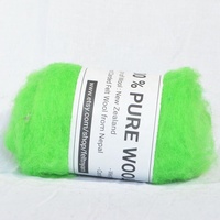 WR-090 New Zealand Origin 100% Fluffier Pure Felt Wool Roving High Twist Dyed Carded Knitting Wool Yarn for Weaving Nepalese