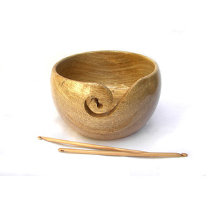 Bol en fil de bois Offre Spéciale artisanal indien en bois écologique et naturel de haute qualité pour tricoter du bois de manguier - Product Image 1