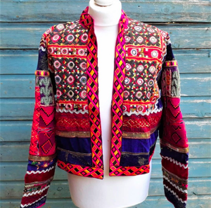 Tissu Vintage Coloré Boho Dames Gilet - Product Image 4