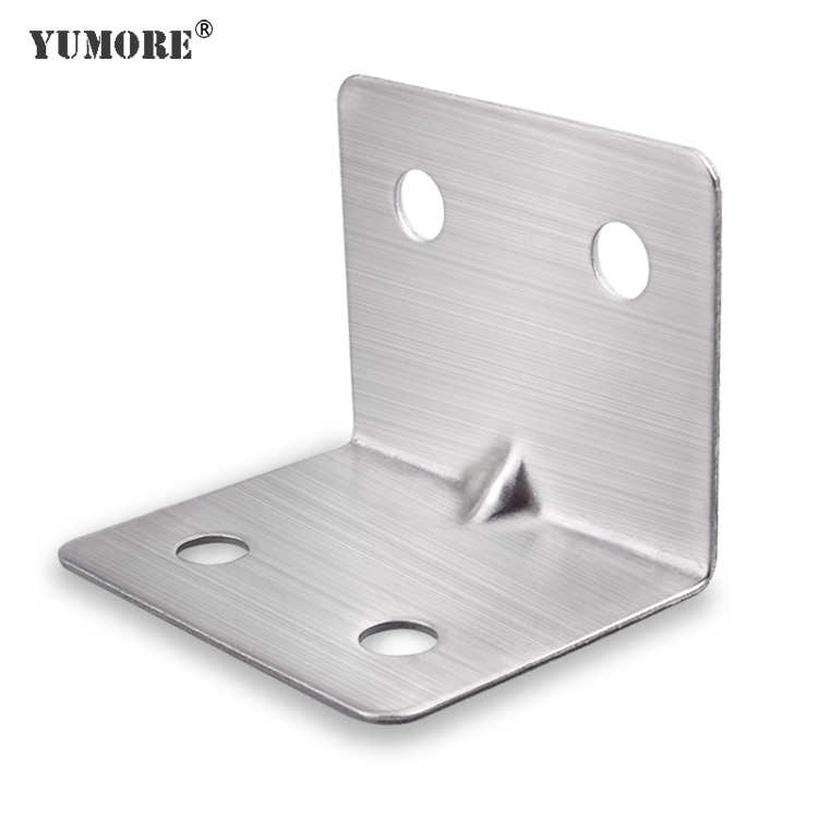Soportes de refuerzo de metal pequeños de ángulo recto de acero inoxidable para esquina de muebles