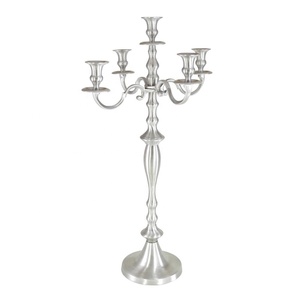 Axiom Home Accents fait à la main en aluminium candélabre Unique mariage décoration de la maison cinq bras bougie pot pièce maîtresse métal Durable - Product Image 1