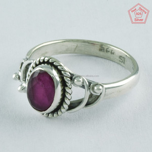 Último anillo de compromiso de Plata de Ley 925 hecho a mano para mujer con piedra de ágata rubí para bodas, fiestas y aniversarios - Product Image 3