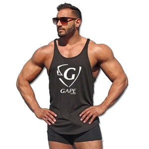 <b>Men's</b> Gym Fitness Tank Top New Trending Loose Fit Sleeveless Vest Breathable Polyester Workout <b>Singlet</b> with Muscle Style Print - Product Image 4