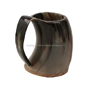 Customised handmade ox horn tankards beer mugs with shiny polished finishing Manufacturer and Supplier From India