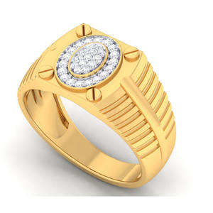 Bague de fiançailles pour hommes, en or jaune, - Product Image 2