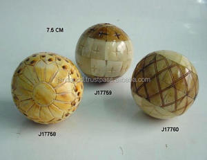 High Quality Bone <b>Mosaic</b> Inlay Decorative Balls All Sizes Colors Available Curving Design for Home Decor Novelty Gifts Wholesale - Product Image 2
