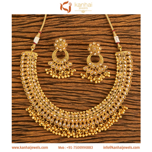 Lamoon — colliers classiques indiens en plaqué or, bijoux classiques, lcl 18502 - Product Image 1