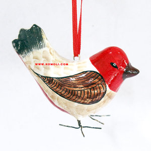 Décorations de noël en papier peint à la main, animaux, oiseaux, décorations de noël - Product Image 5